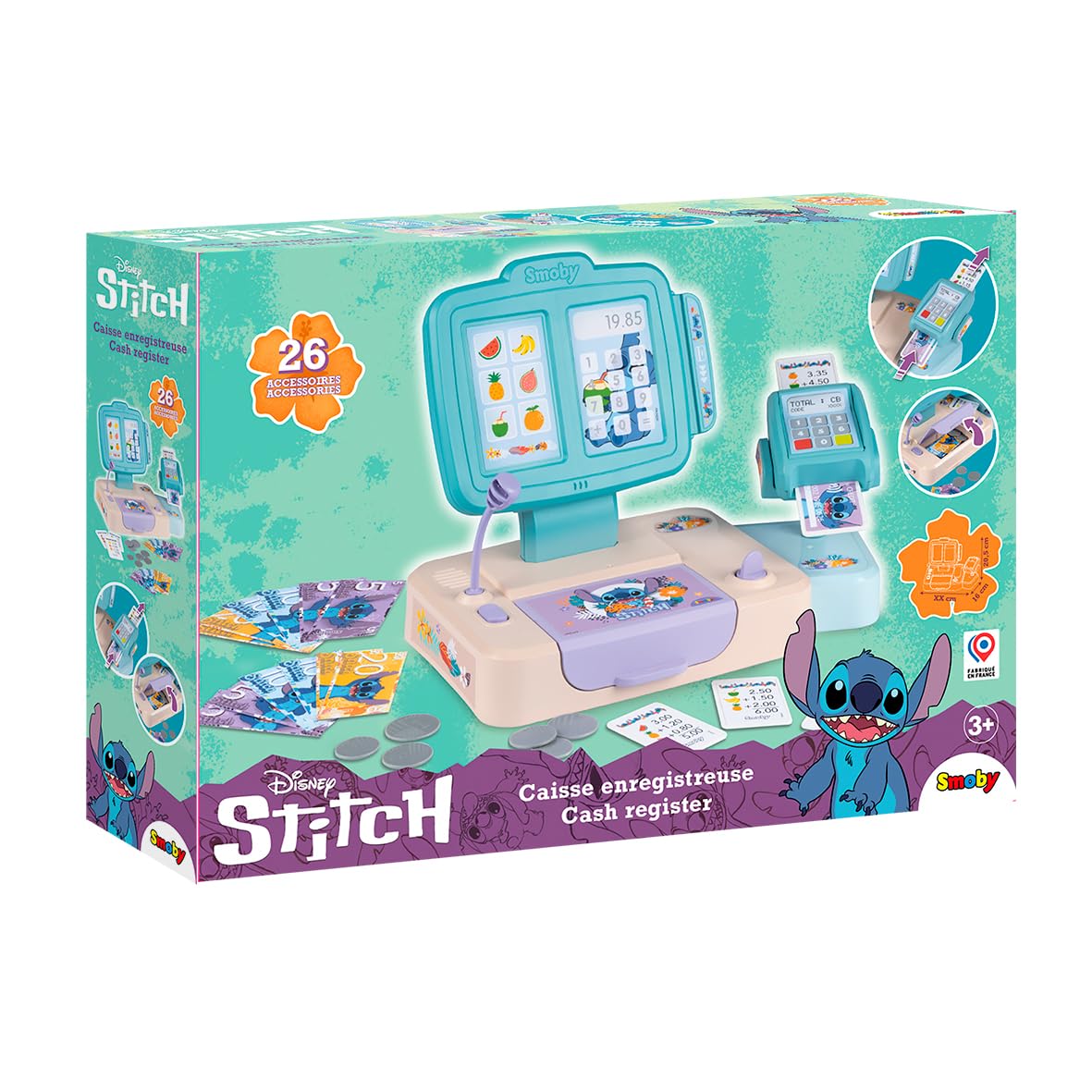smoby-disney-stitch-supermarktkasse-kinderkasse-mit-mikrofon image 5