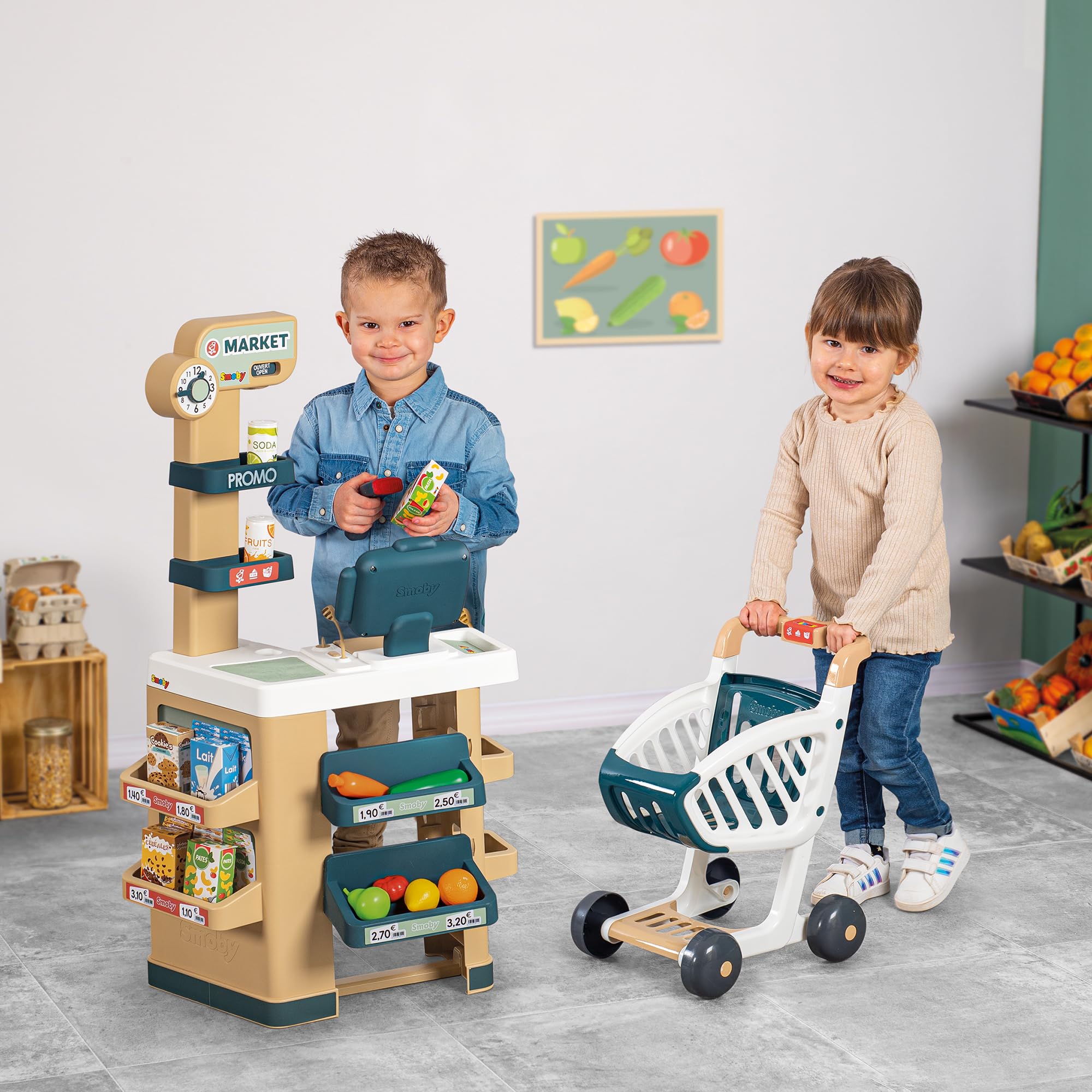 smoby-life-supermarkt-kaufladen-mit-kasse-licht-sound image 3