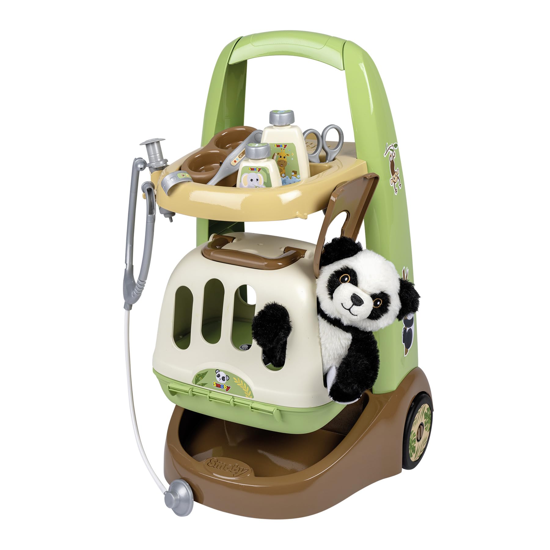 smoby-baby-care-tierarzt-trolley-2-in-1-mit-panda-ab-3-jahren image 1
