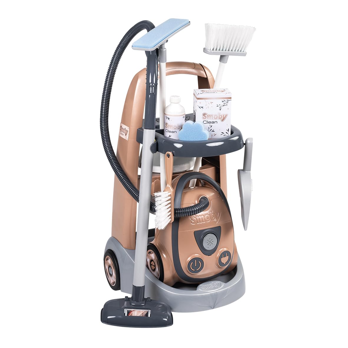 smoby-rowenta-reinigungstrolley-putzwagen-mit-sound-8-teilig image 1