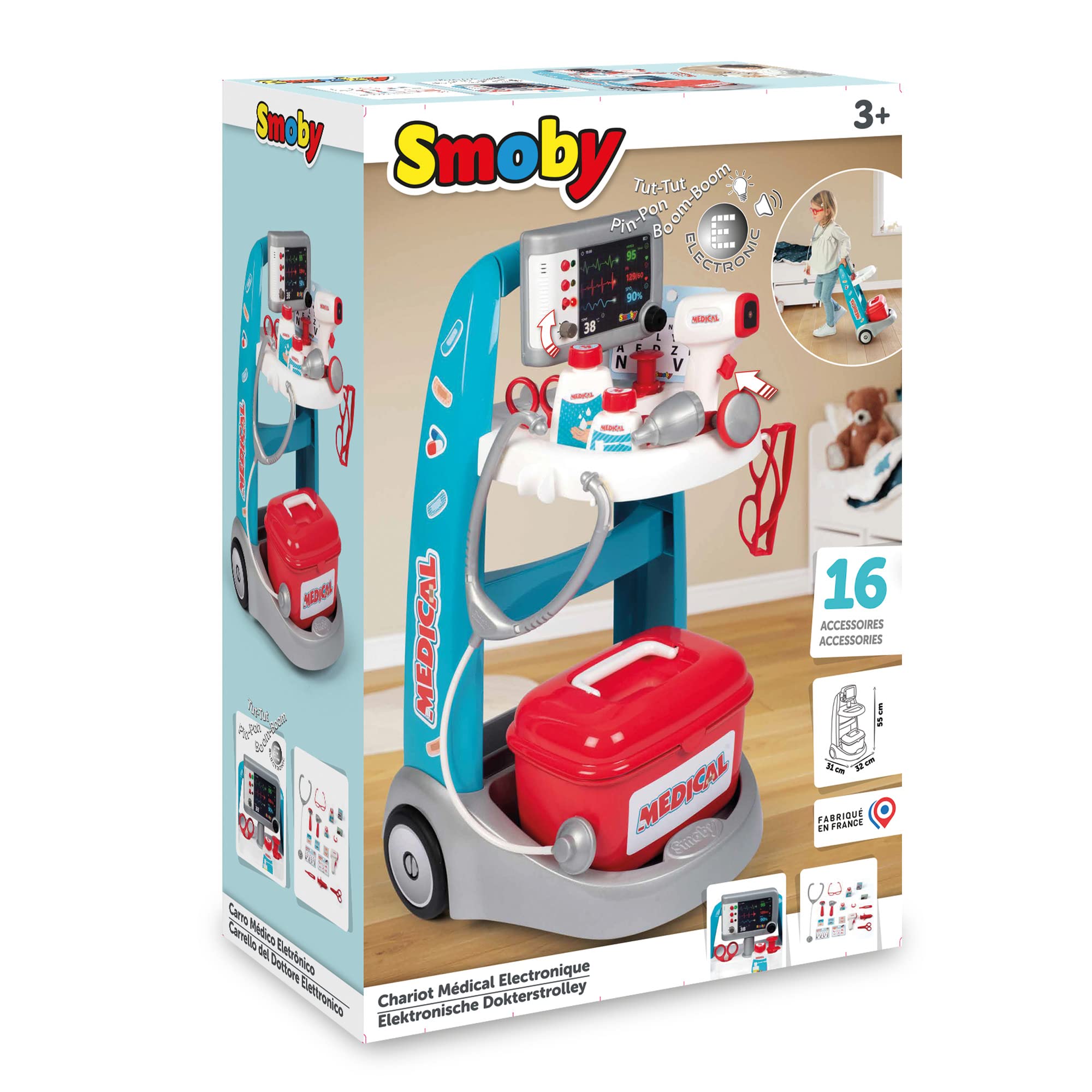 smoby-baby-care-doktor-trolley-elektronisch-mit-sound-ab-3-j image 6