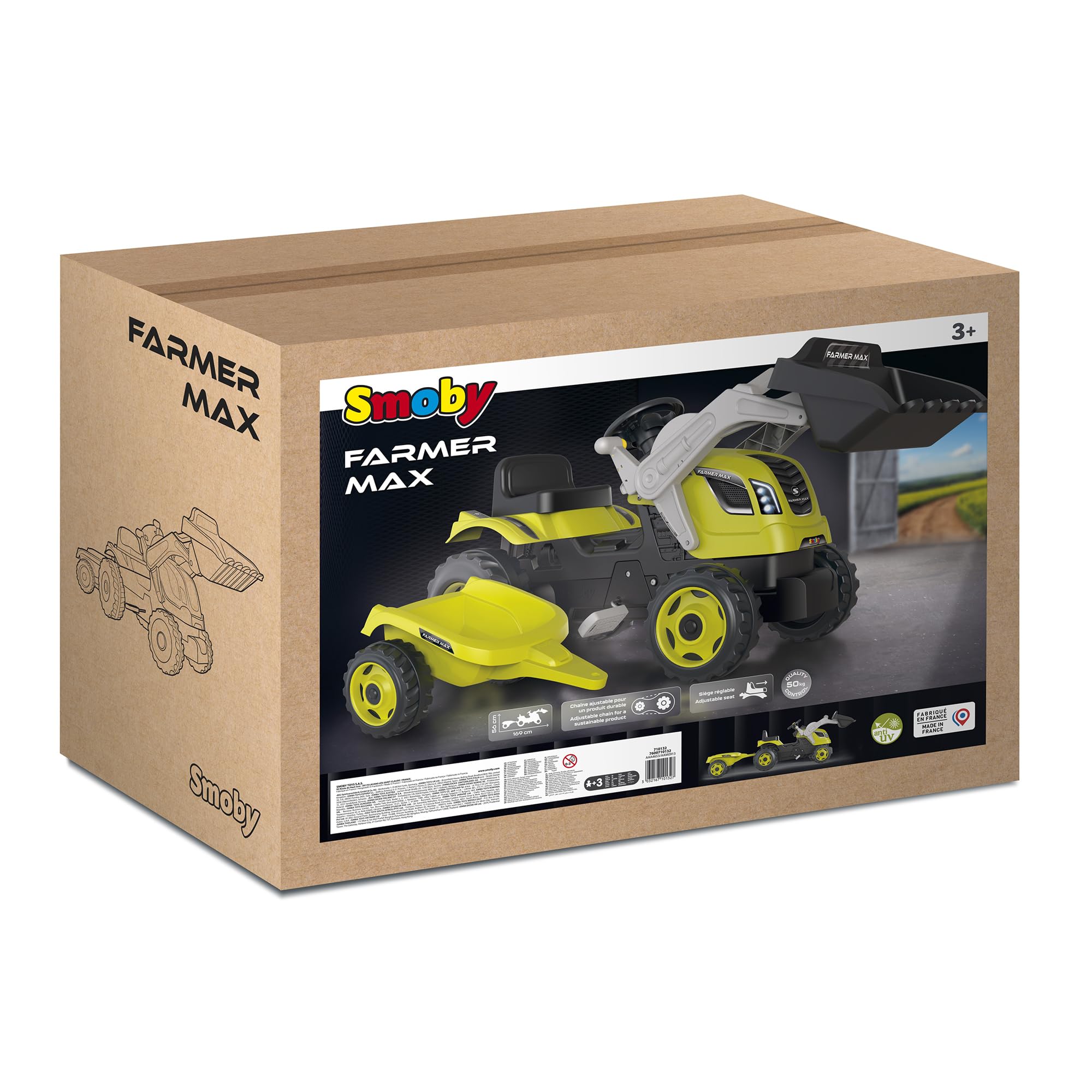 smoby-claas-traktor-farmer-max-trettraktor-anh-nger image 7