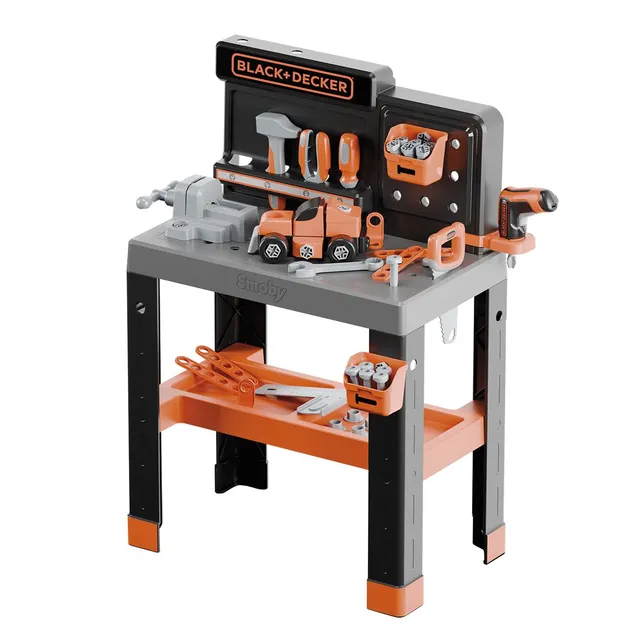 smoby-black-decker-pro-werkbank-79-teilig-mit-akkuschrauber image 1