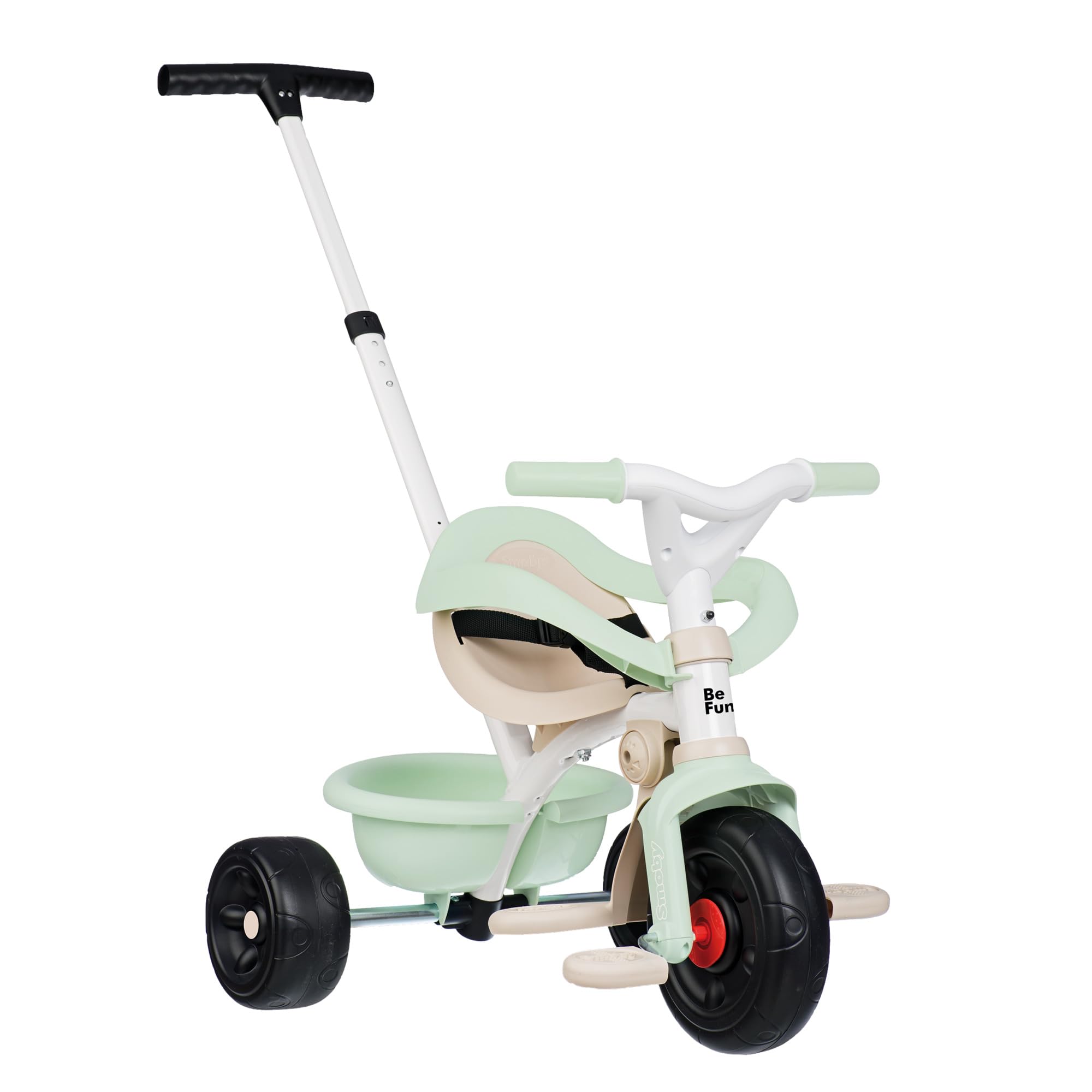 smoby-life-be-fun-komfort-dreirad-gr-n-mit-schubstange-ab-10-m image 1