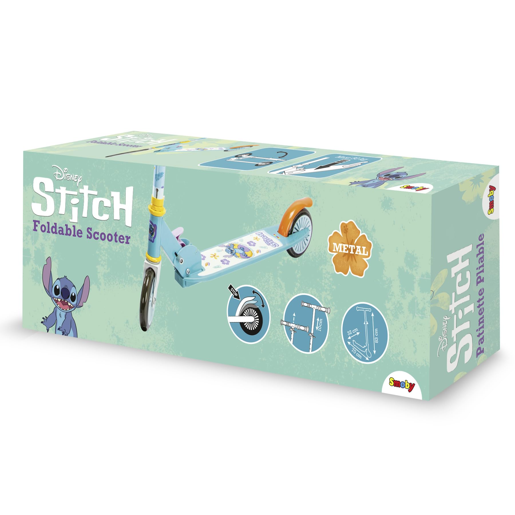 smoby-disney-lilo-stitch-2-rad-scooter-roller-klappbar-ab-5-j image 5