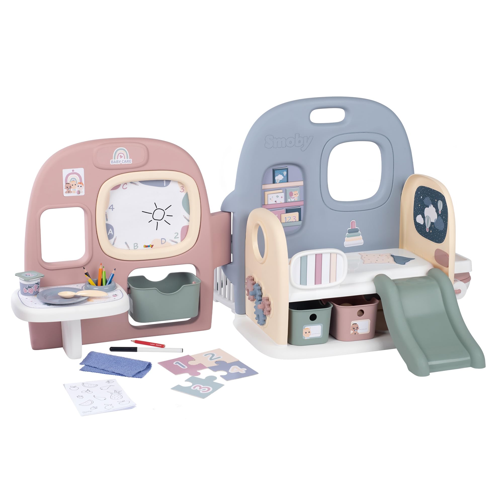 smoby-baby-care-puppen-kita-spielcenter-rosa-klappbar-360 image 8