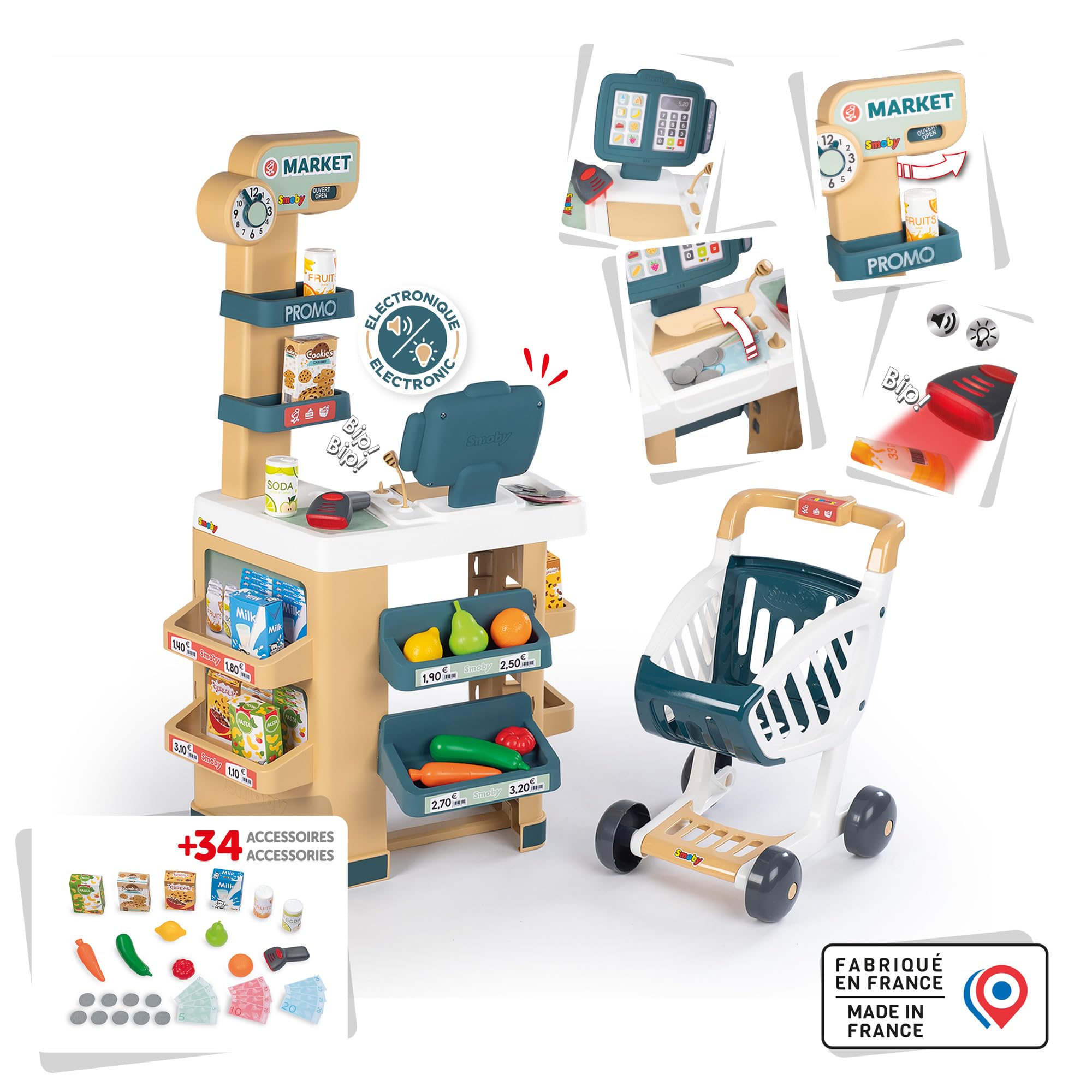smoby-life-supermarkt-kaufladen-mit-kasse-licht-sound image 4