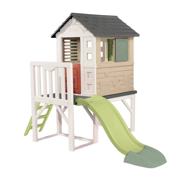 smoby-life-stelzenhaus-mit-rutsche-recycled-spielhaus-ab-2-jahren image 1