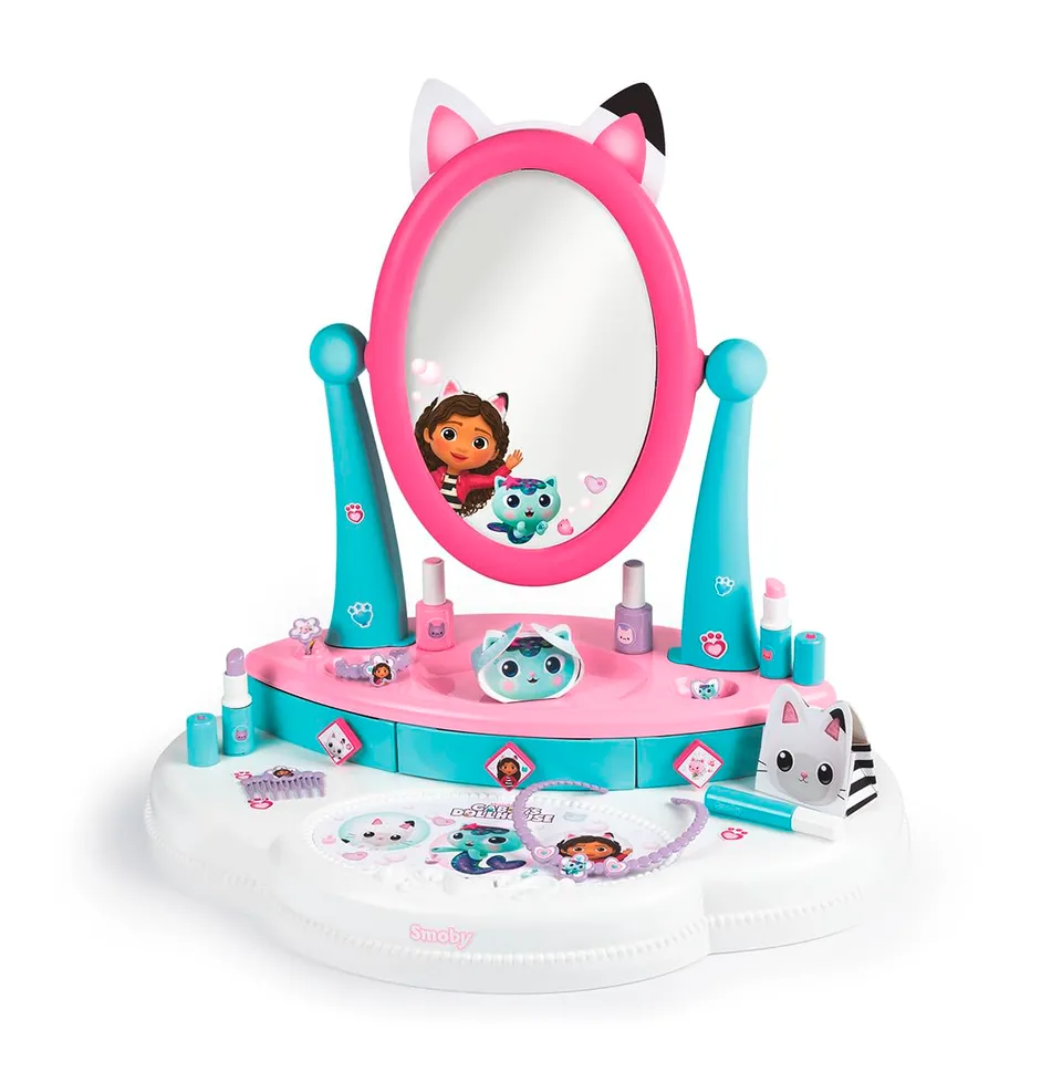 smoby-gabby-s-dollhouse-frisiertisch-schminktisch-12-teile image 1