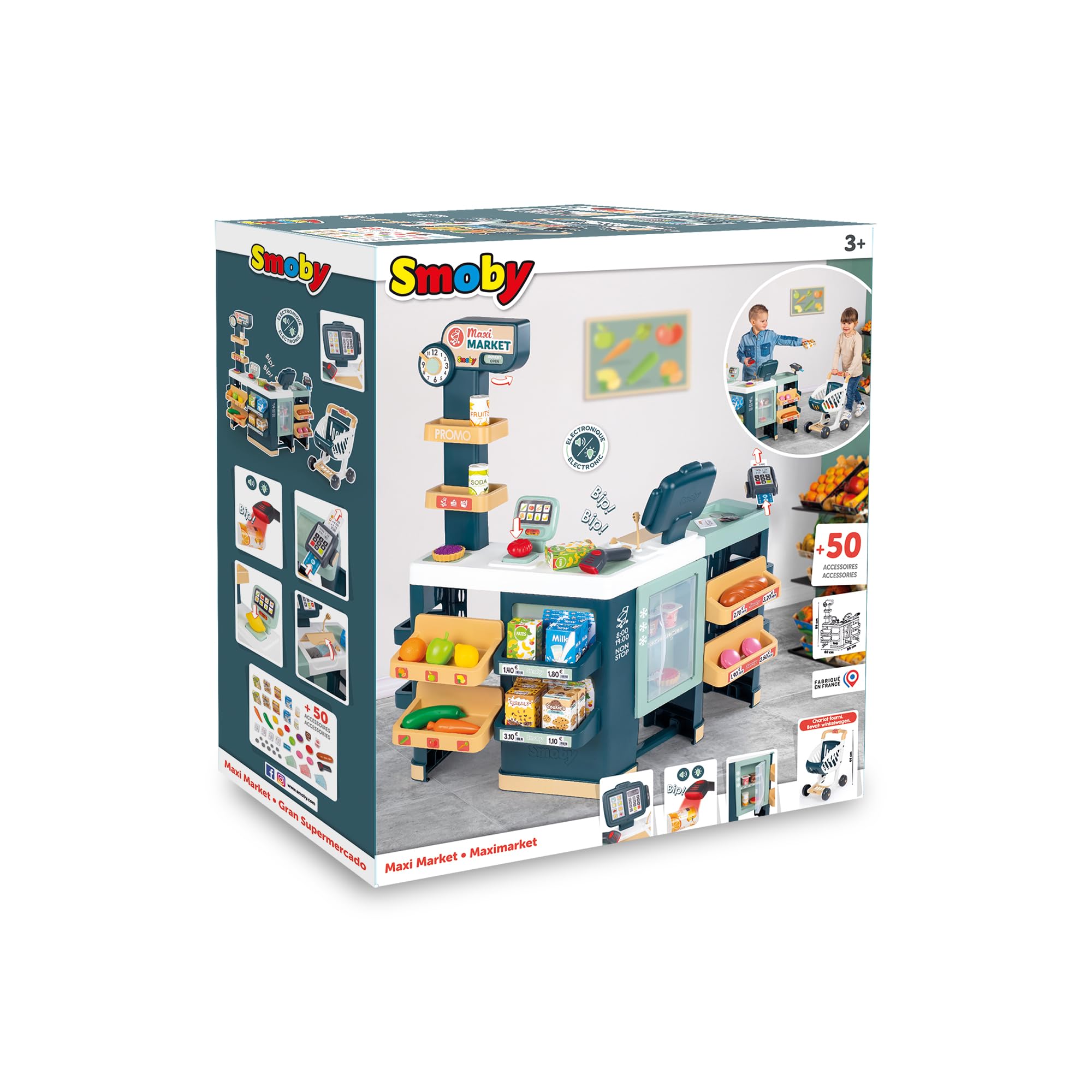smoby-life-supermarkt-maxi-kaufladen-mit-wagen-50-teile image 8