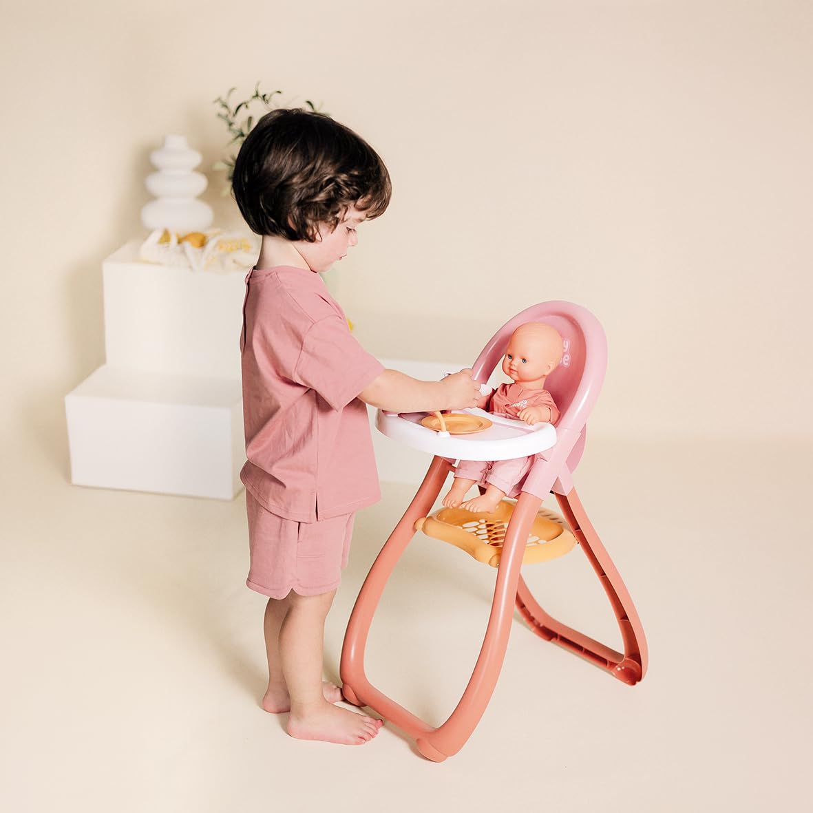 smoby-baby-nurse-puppen-hochstuhl-rosa-mit-teller-l-ffel image 4