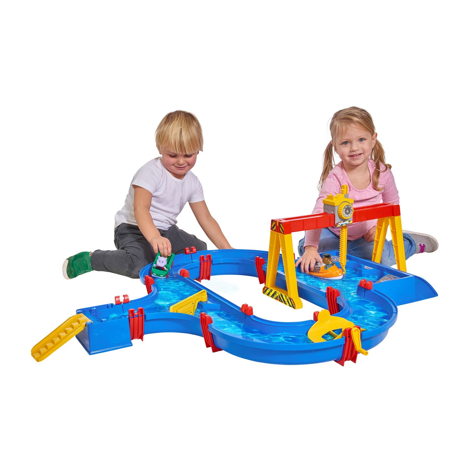 aquaplay-containerport-wasserbahn-mit-kran-ab-3-jahre image 1