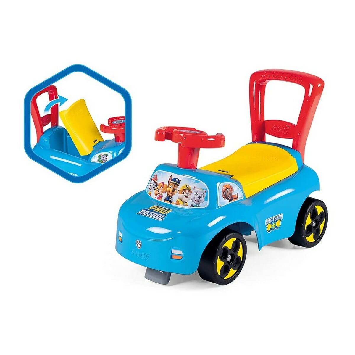 smoby-paw-patrol-rutscherfahrzeug-mit-staufach-kippschutz image 2