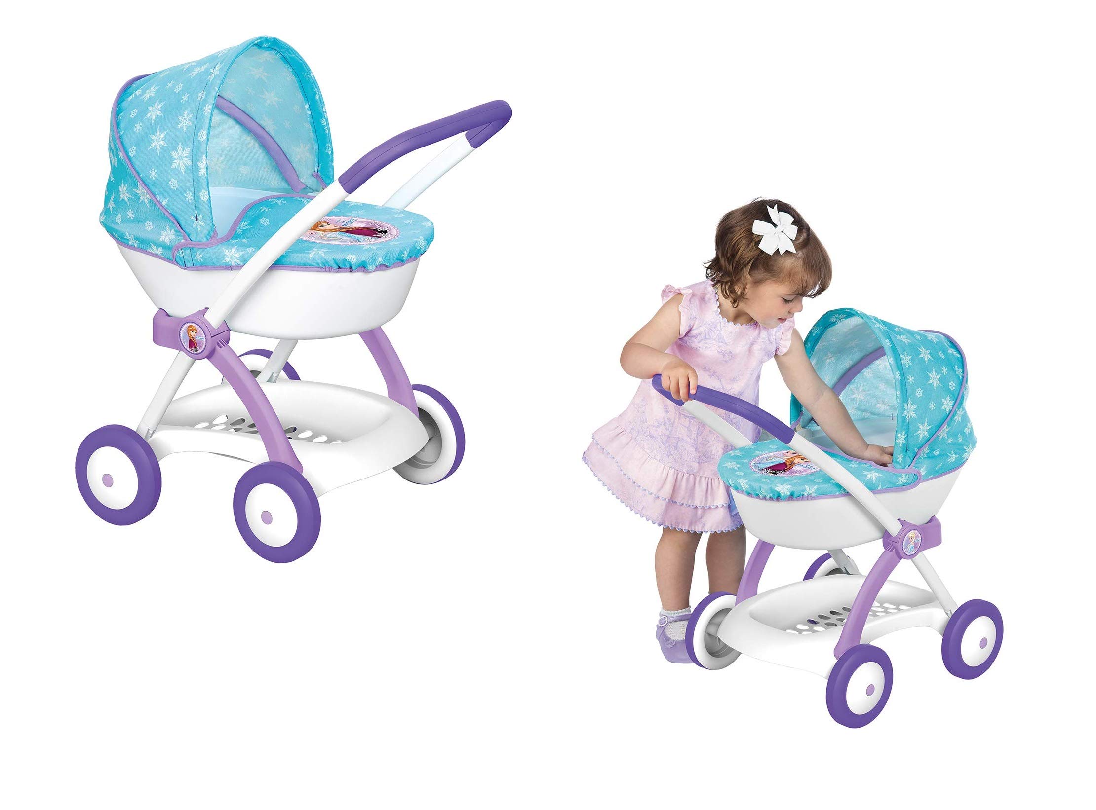 smoby-baby-nurse-puppen-buggy-frozen-blau-geschenk-ab-3-jahre image 3