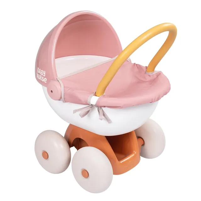 smoby-baby-nurse-puppenwagen-rosa-f-r-42-cm-puppen-verdeck image 1