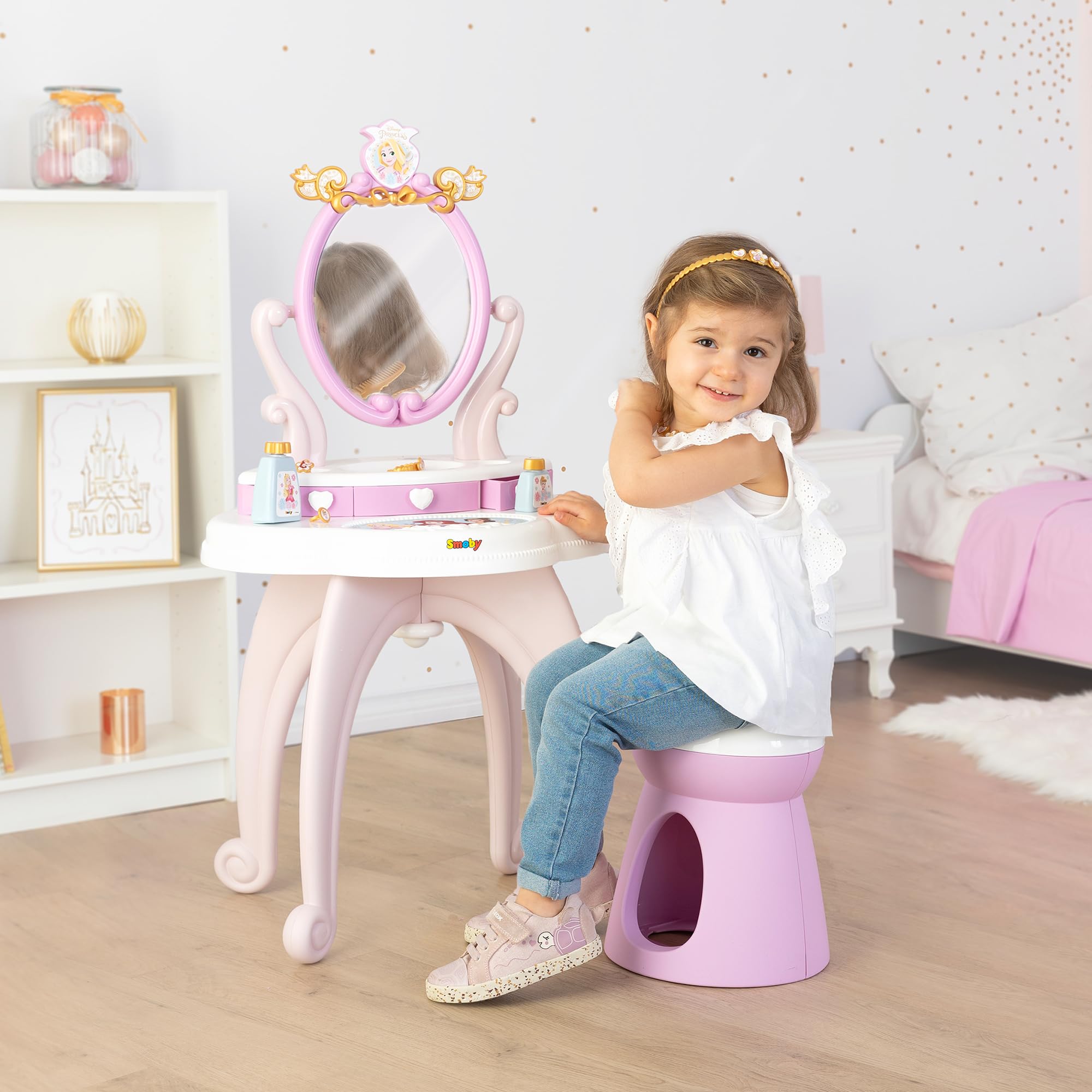 smoby-disney-princess-frisiertisch-schminktisch-mit-hocker-ab-3-j image 6