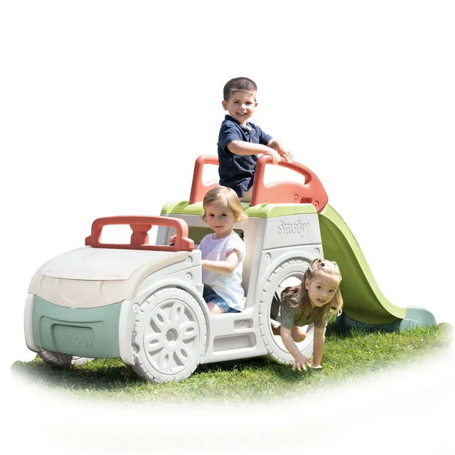 smoby-life-adventure-car-spielauto-recycelt-mit-rutsche image 1