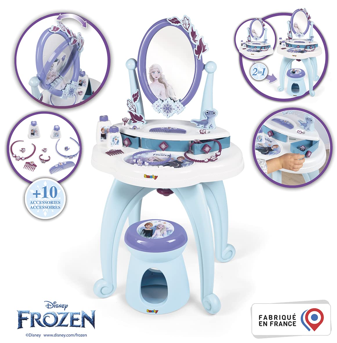smoby-disney-frozen-frisiersalon-7600320244-schminktisch-mit-spiegel image 6