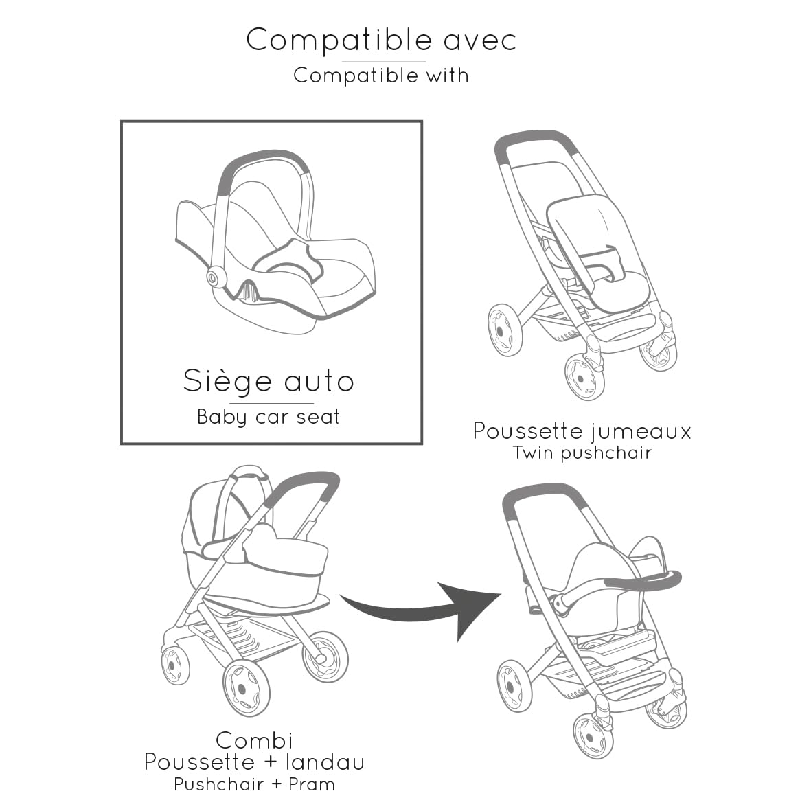 smoby-maxi-cosi-puppenautositz-babyschale-mit-gurt-bis-42-cm image 3