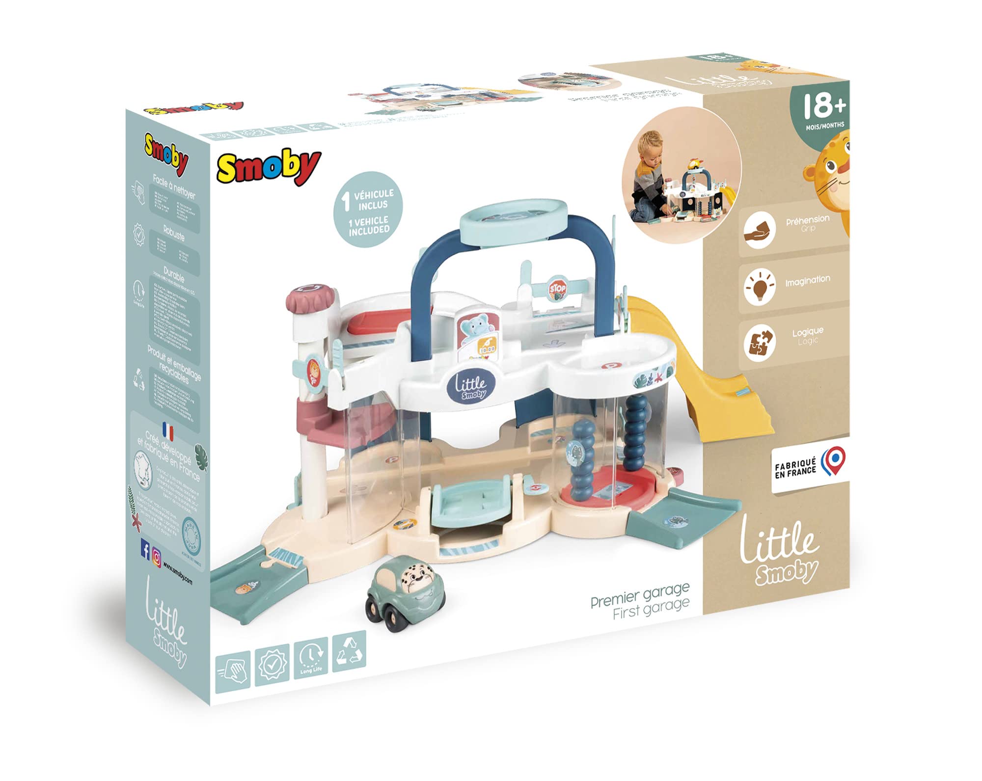 smoby-little-smoby-multi-parkgarage-mit-auto-ab-18-monaten image 7