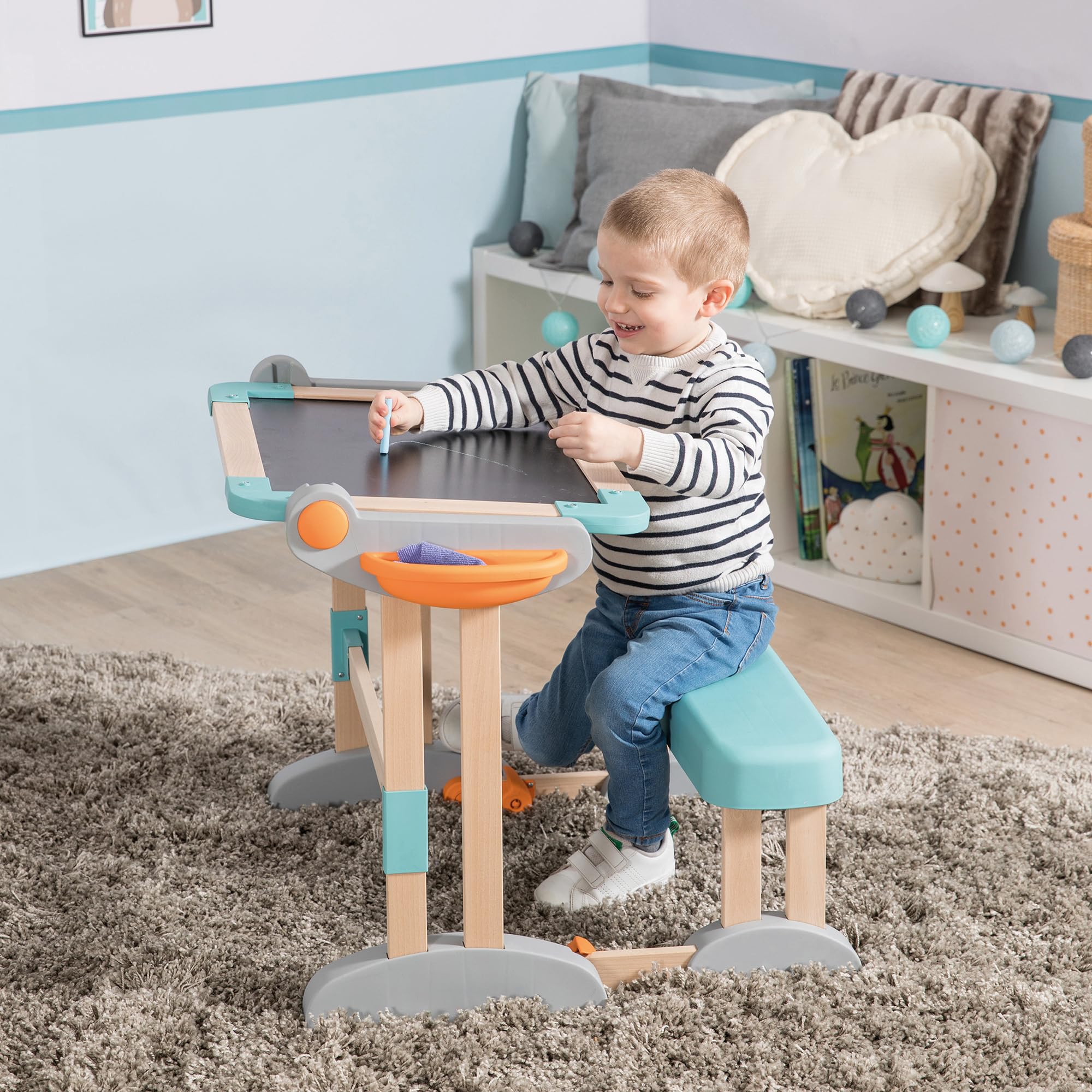 smoby-life-holzschreibtisch-2-in-1-buche-klappbar-ab-3-jahre image 7