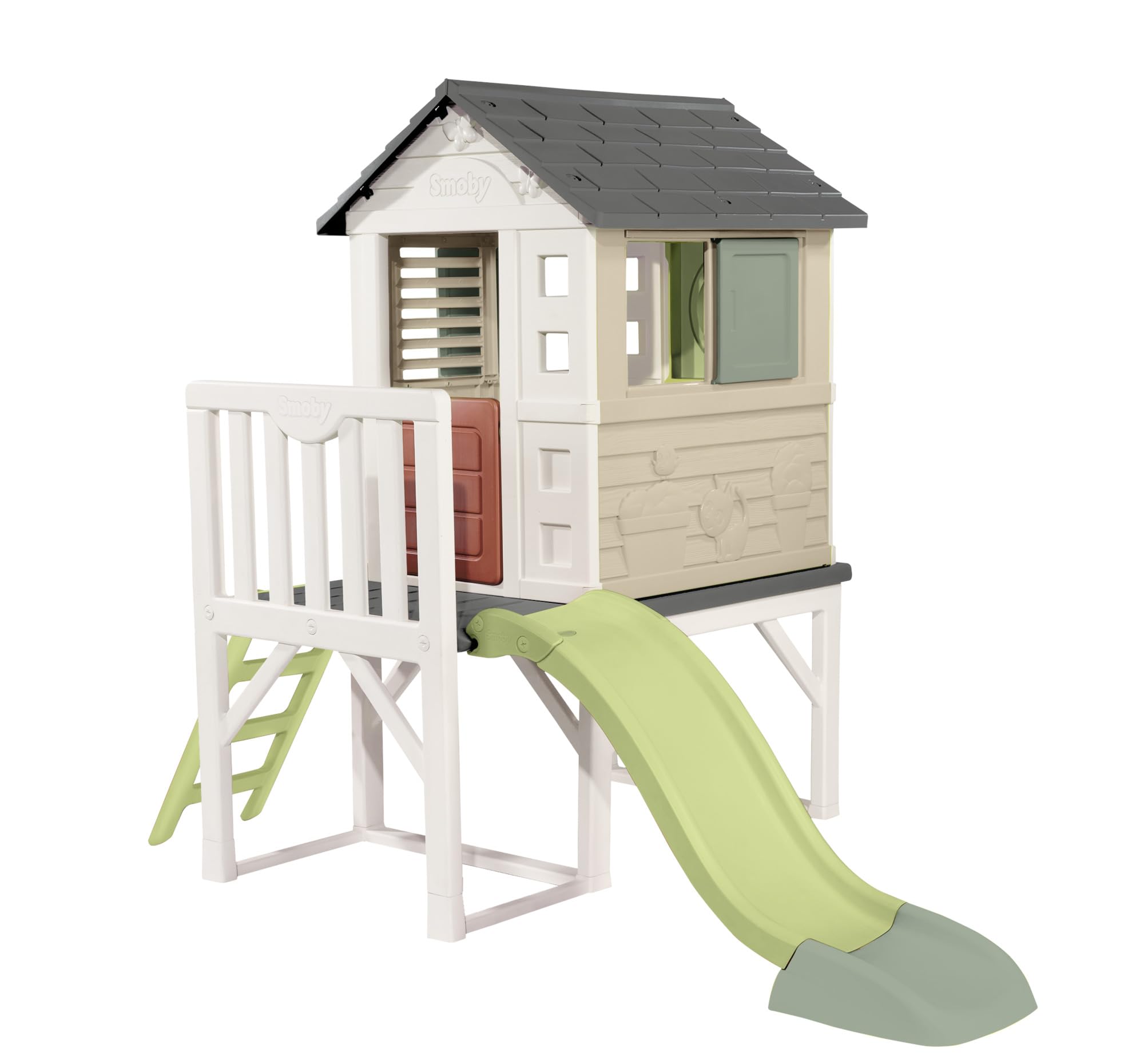 smoby-life-stelzenhaus-mit-rutsche-recycled-spielhaus-ab-2-jahren image 1