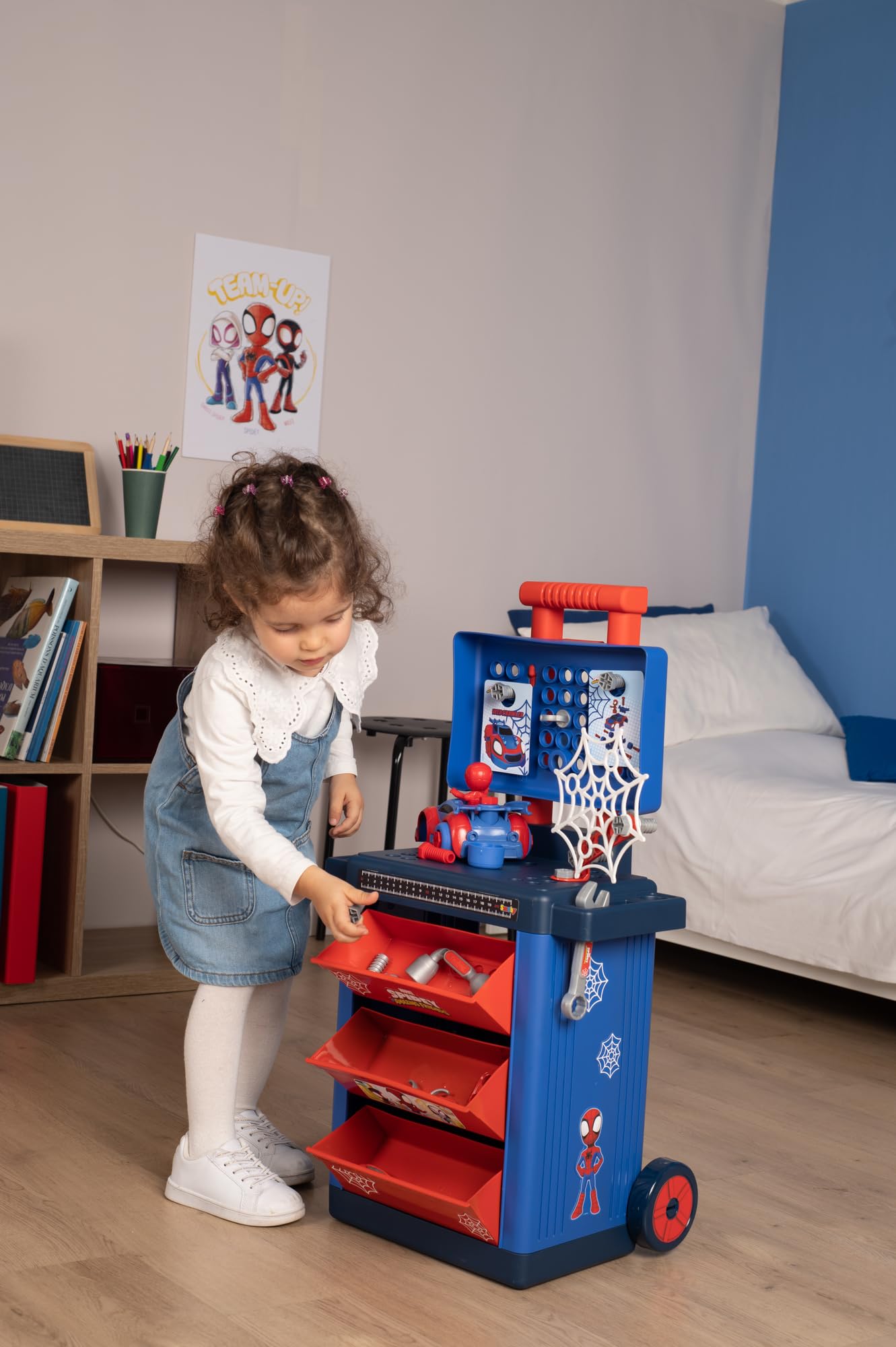 smoby-spidey-werkzeug-trolley-mit-figur-und-werkzeugset image 6